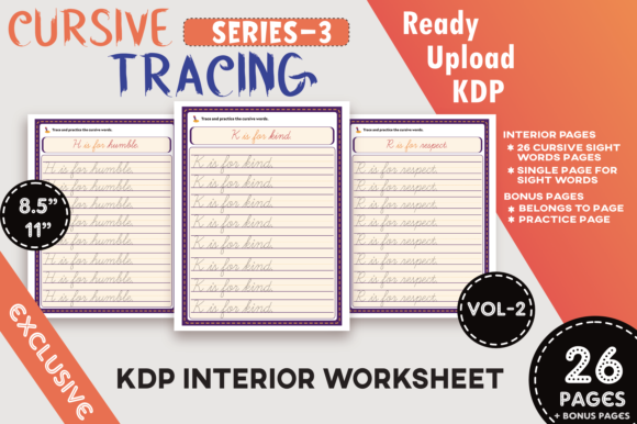 Enhance Kids' Cursive Skills with Vol-2 Workbook