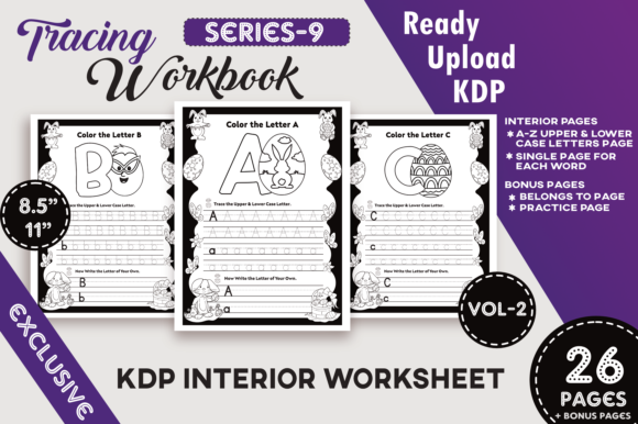 Enhancing Early Handwriting Skills with the Vol-2 KDP Letter Trace Workbook for Kids