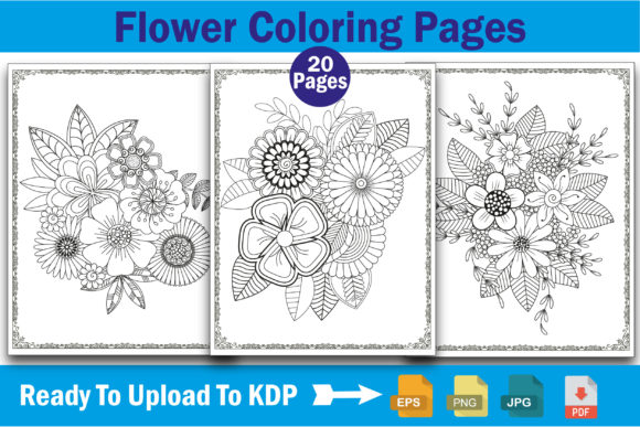 Flower Coloring Pages for Creative Relaxation