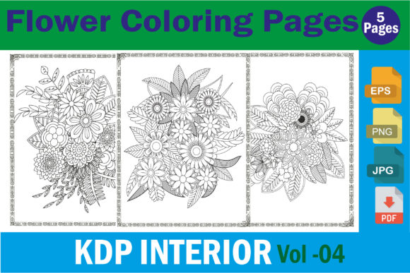 Flower Coloring Pages KDP Vol -4: A Comprehensive Guide for Creators and Consumers