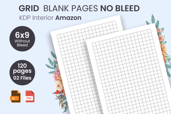 Grid Blank Pages No Bleed KDP Interior