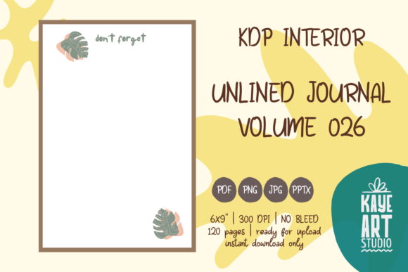 Unlocking Creativity and Productivity with the KDP Interior Unlined Journal Vol. 26